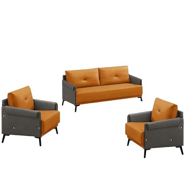 2023 latest design furniture leather sofa set executive office sofa 3 piece sofa set