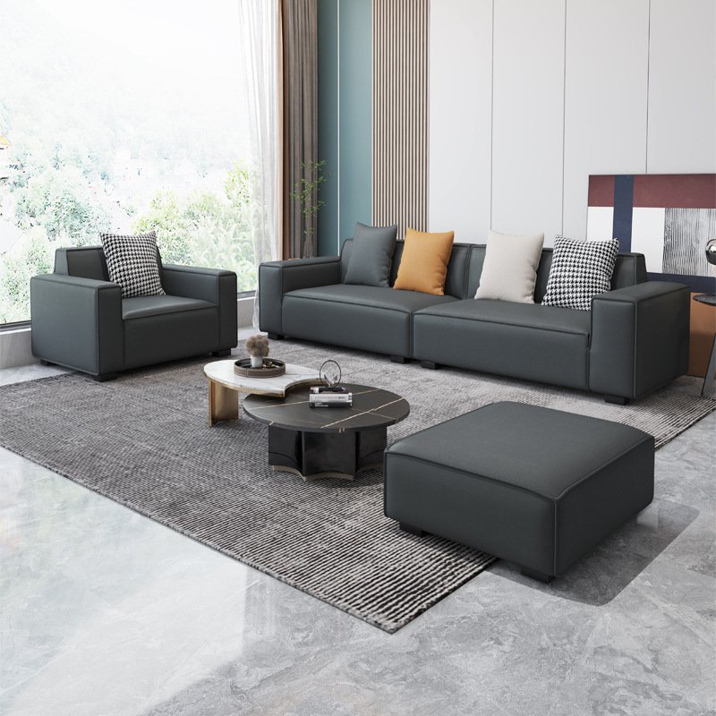 Vekin minimalist sofa living room furniture modern simple small family luxury three person combination sofa