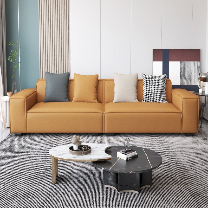 Vekin minimalist sofa living room furniture modern simple small family luxury three person combination sofa