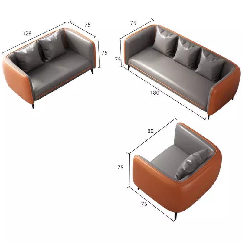Factory direct sales light luxury office sofa simple modern leisure rest commercial reception meeting guest office sofa