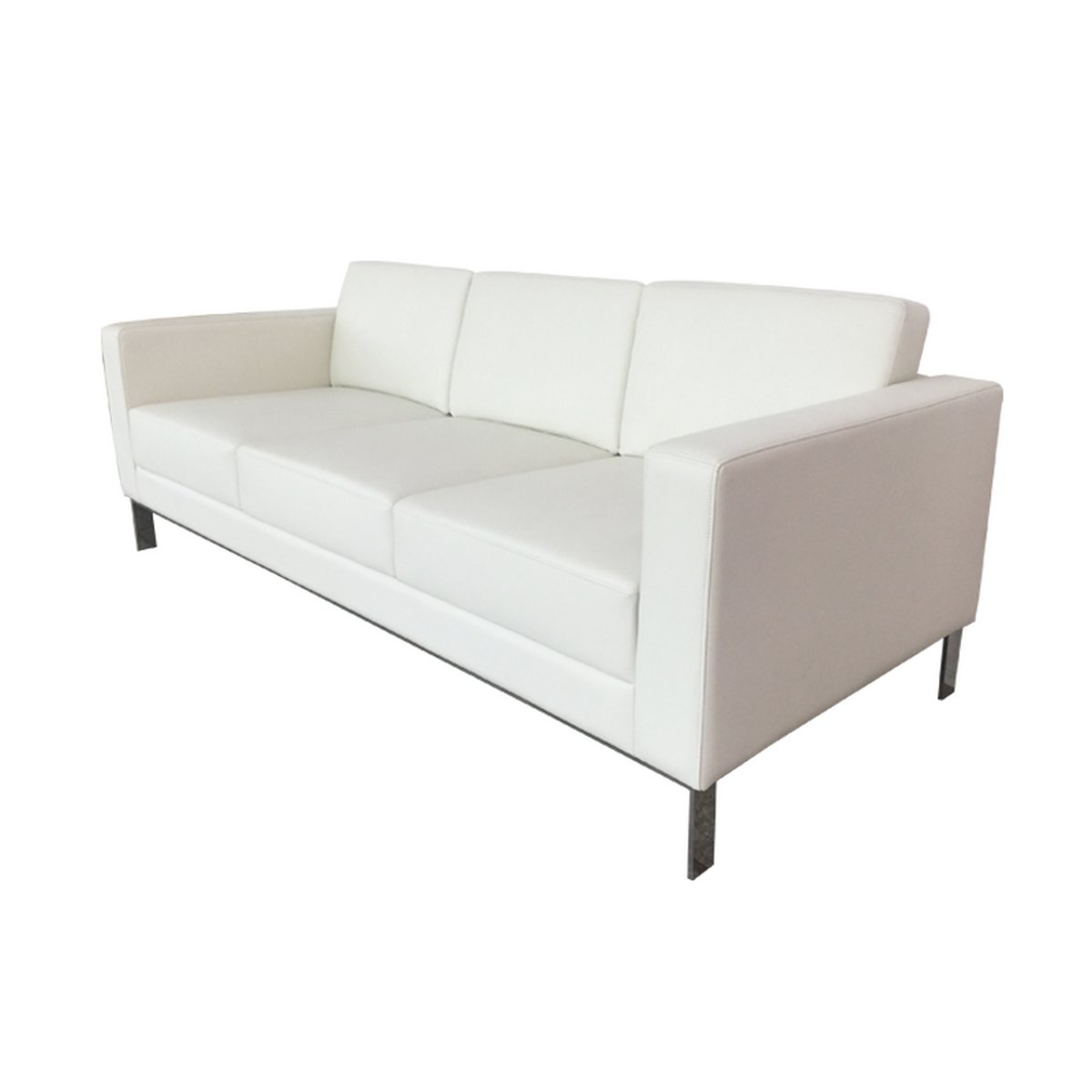 Office Waiting Area Sofas White Leather Office Reception Sofa Customized GENUINE Leather Set Modern European Style BS5852