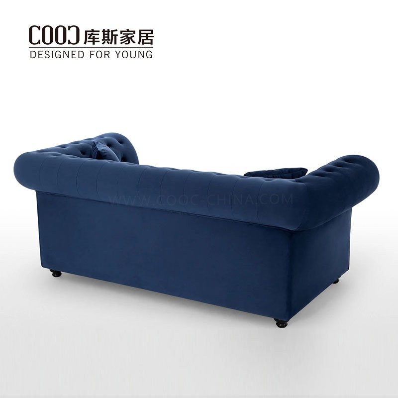 Navy Velvet Chesterfield Pull Out Sofa Bed 3 Seats Furniture Set Sofa Bed