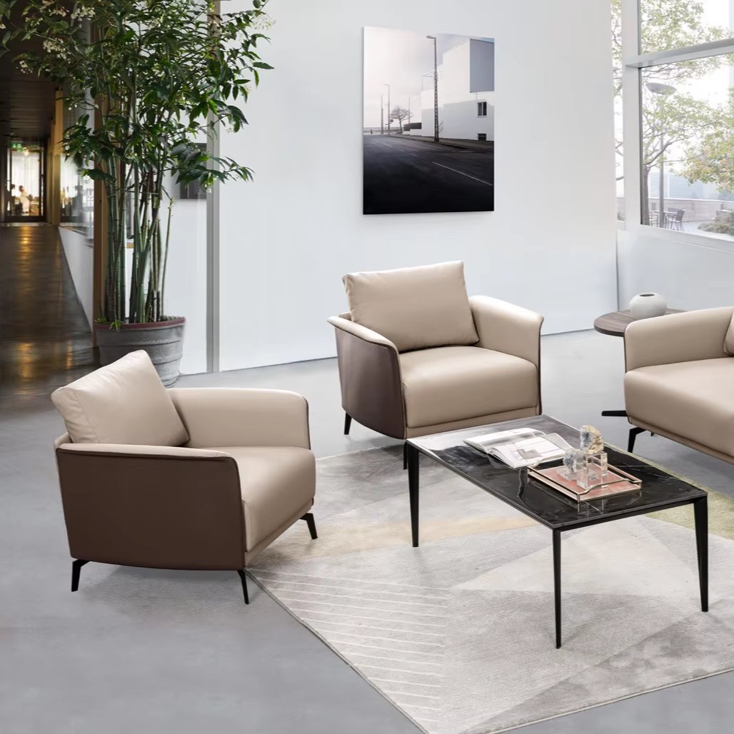 Contemporary Office Sofa Set Original Modern Design with Leather Fabric Cover for Office Living Room Hotel Made from PU Material