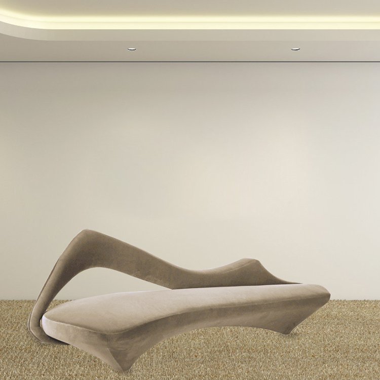 Hotel furniture European style leisure velvet fabric sofa for lobby home living room