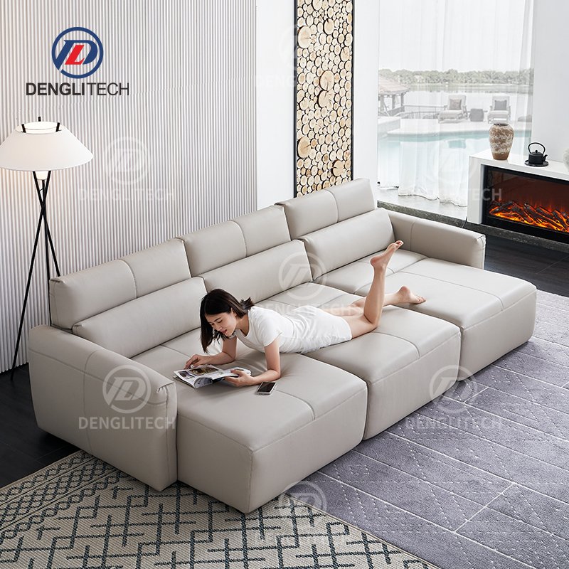 High End Modern White Wedding Adjustable Office Sofa Set 3 2 1 Italian Style Power Extensible Sectional Recliner Sofa Bed