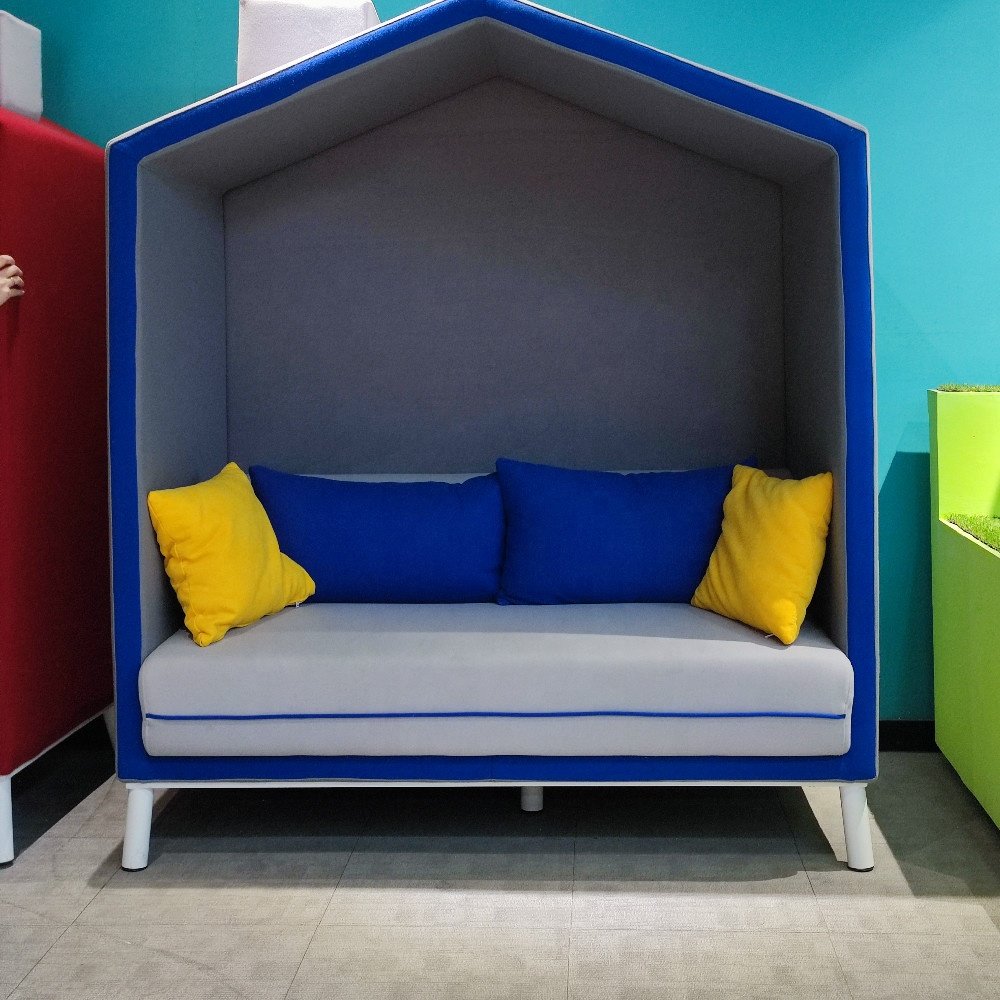 Modern Design Leisure Fabric Single Double Shaped House Office Sofa For Working Space