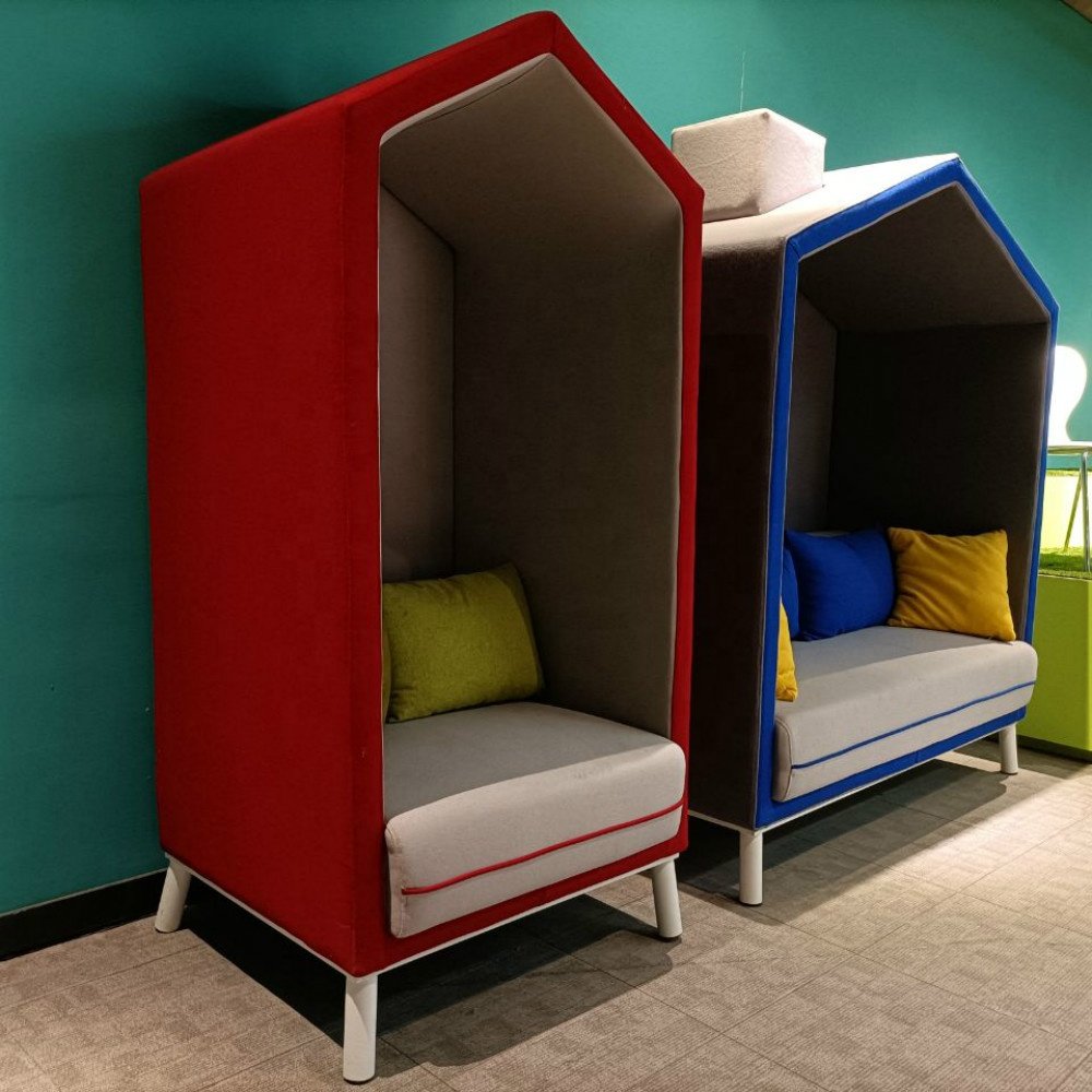 Modern Design Leisure Fabric Single Double Shaped House Office Sofa For Working Space