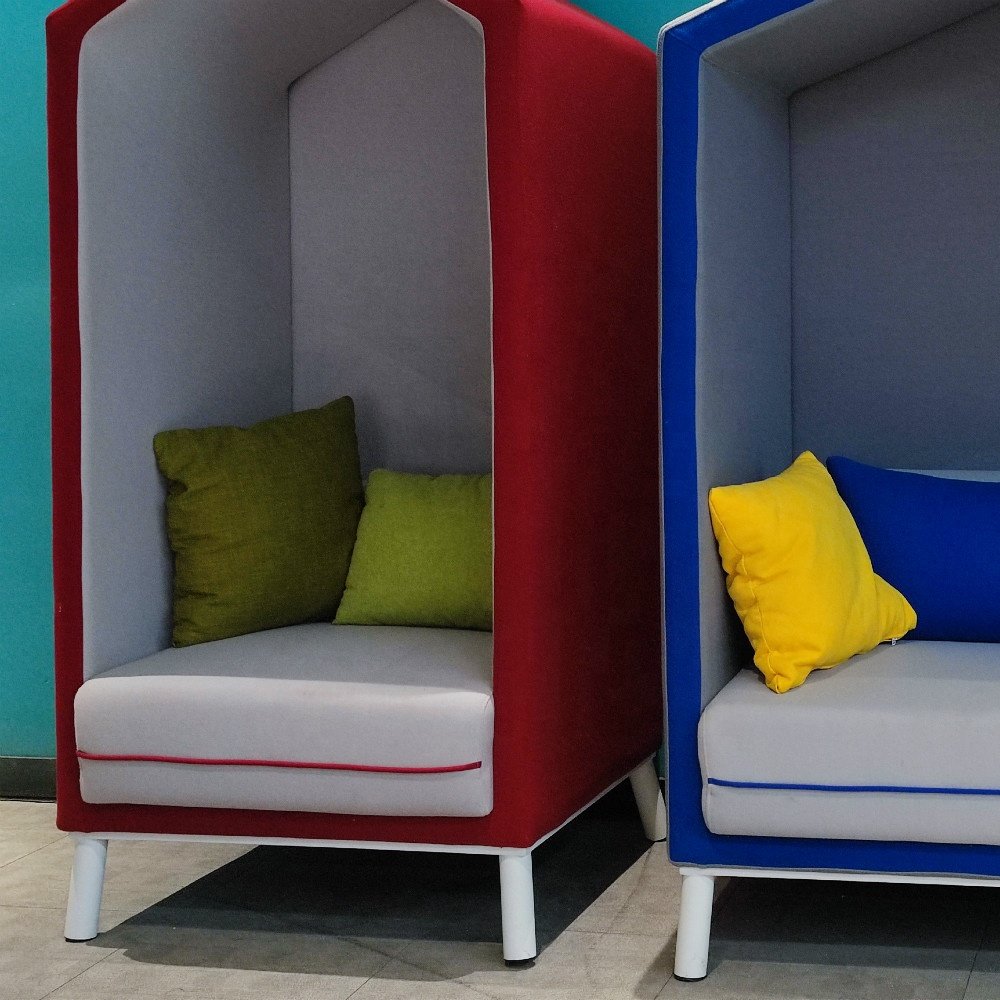 Modern Design Leisure Fabric Single Double Shaped House Office Sofa For Working Space