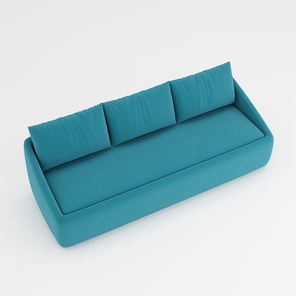 Blue Reception Sofa Sets Office Room Leisure Furniture Executive Popular Design fabric Sofa
