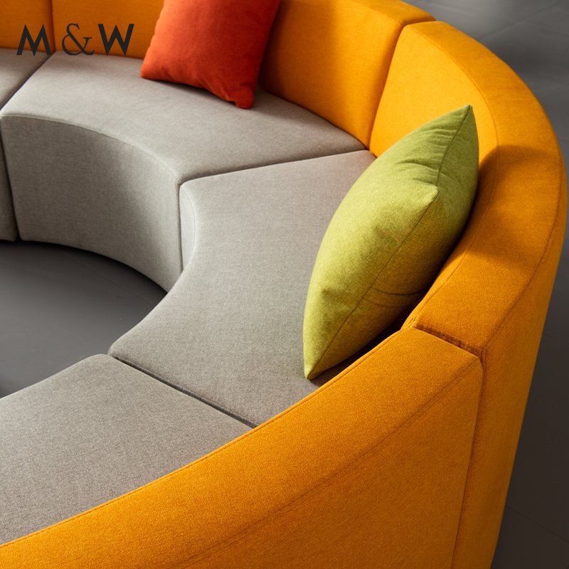 M&W Flexible Modular Design Fabric Reception Office Sofa Set