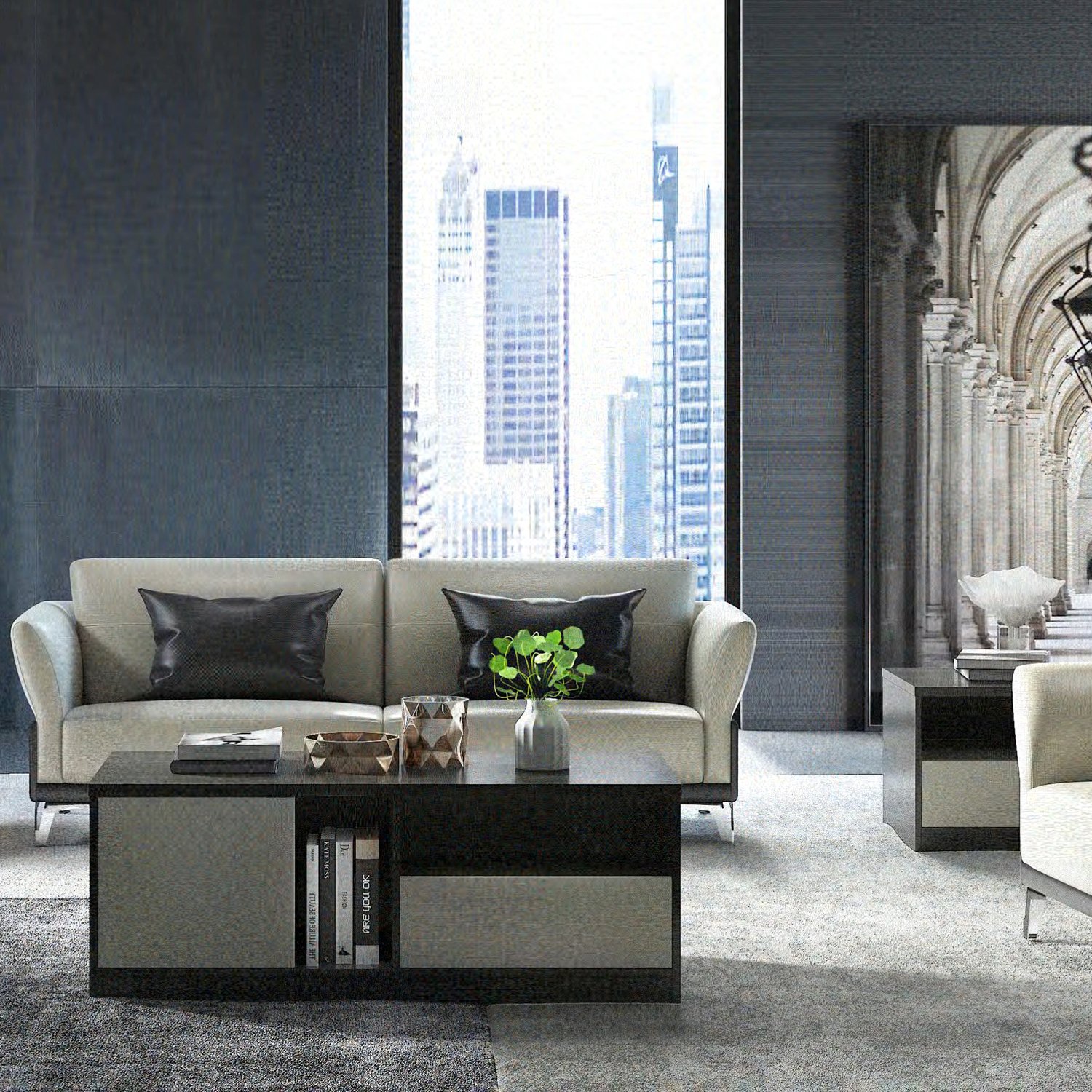 Modern New Design Commercial Office Furniture Executive PU Leather Office Sofa