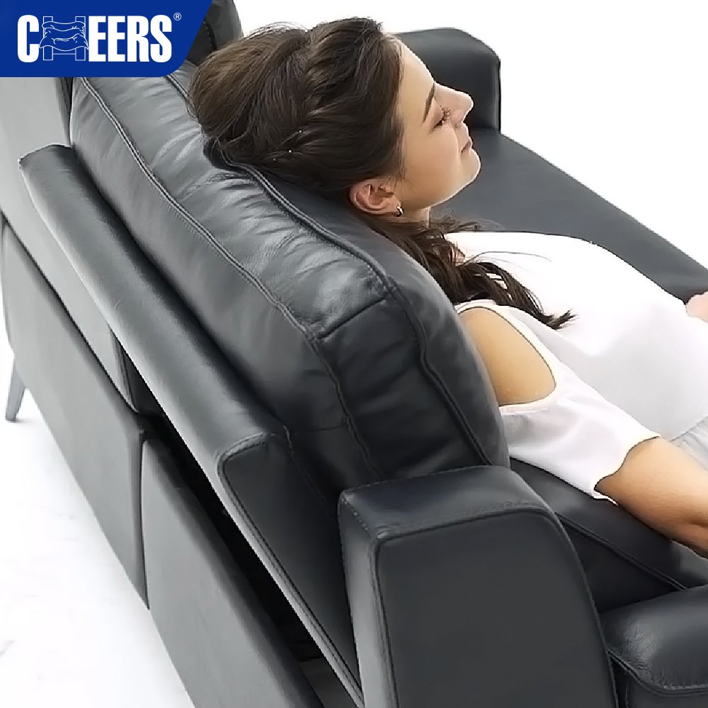 MANWAH CHEERS Quality PVC Leather Power Reclining Living Room Sofa 3+2+1 Luxury Sofa Set for Living Room