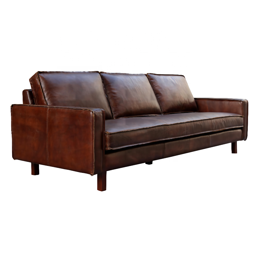 AIRFFY OEM/ODM genuine leather chesterfield vintage leather sofa retro real leather living room office hotel sofa