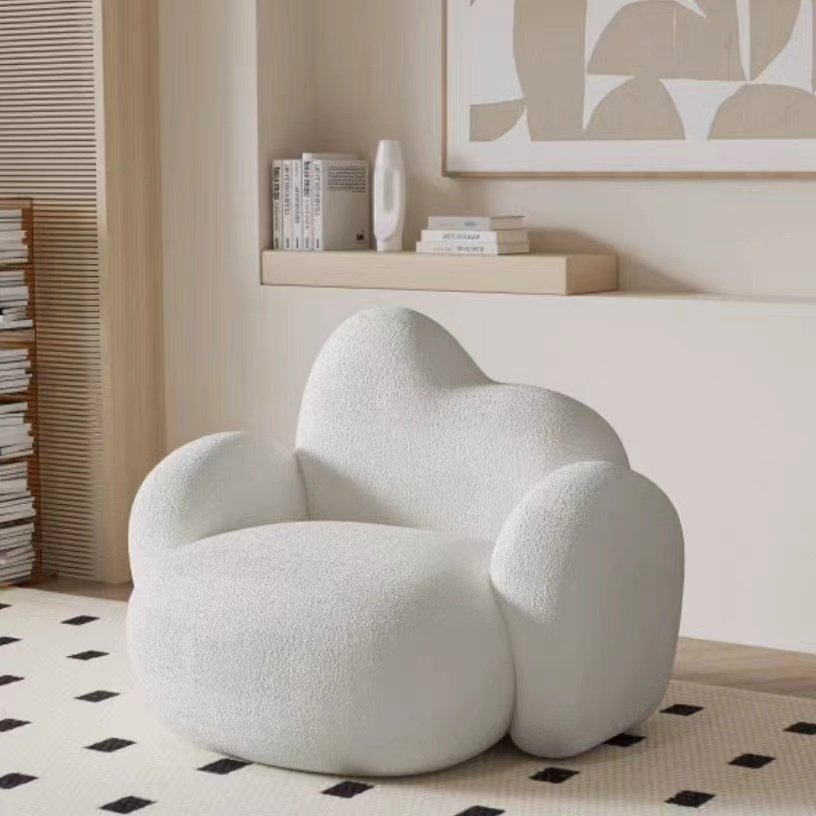 Nordic Style Luxury Modern Home Furniture Upholstery cream wind Sofa Couch Cloud Boucle Sofa For Living Room