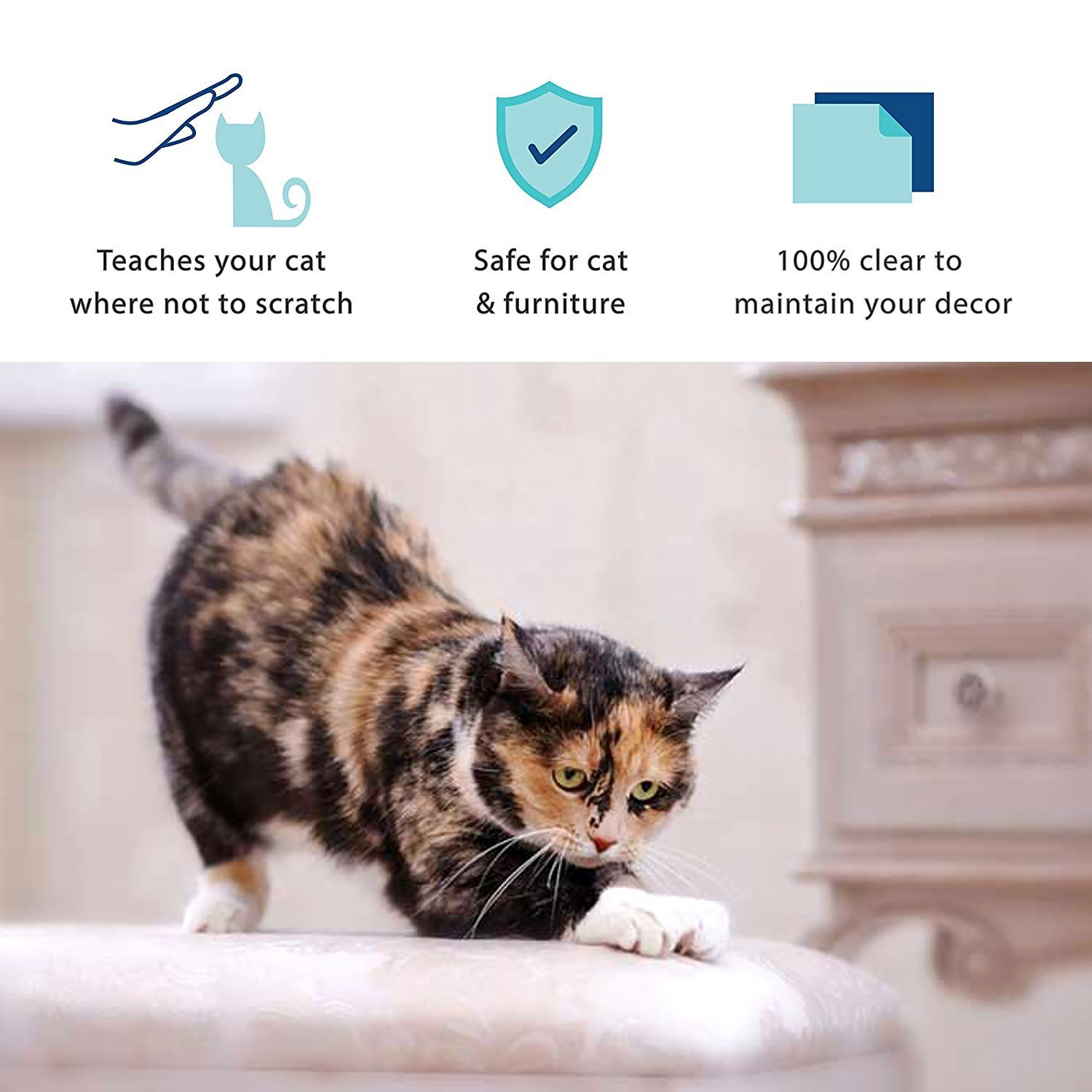 Sofa Couch Furniture Guard Anti Cat & Dog Scratch Plastic Bedroom Furniture Modern Living Room Sets Double Side Tape CN;GUA