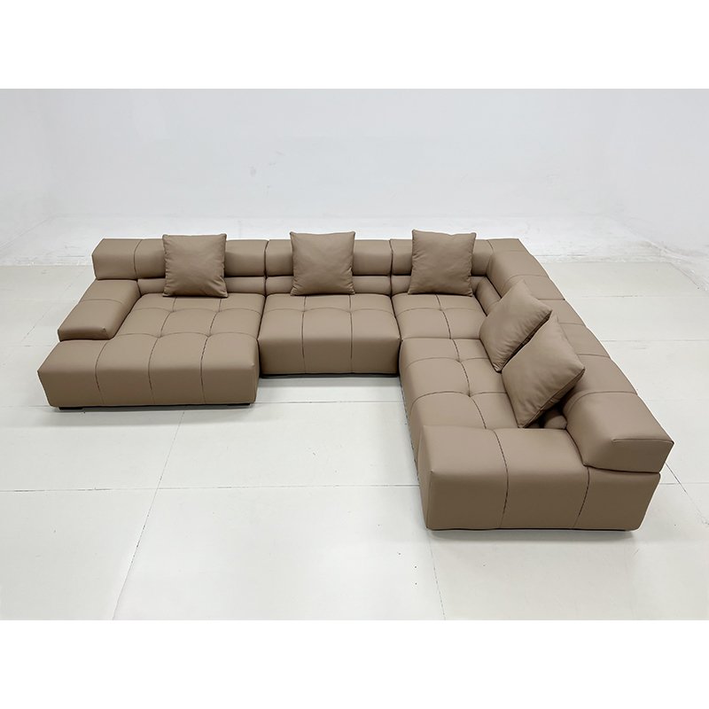 Italian Minimalist Fabric Sofa Chaise Longue Corner Combination Living Room Simple Sofa