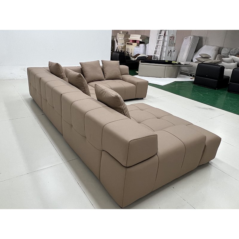 Italian Minimalist Fabric Sofa Chaise Longue Corner Combination Living Room Simple Sofa
