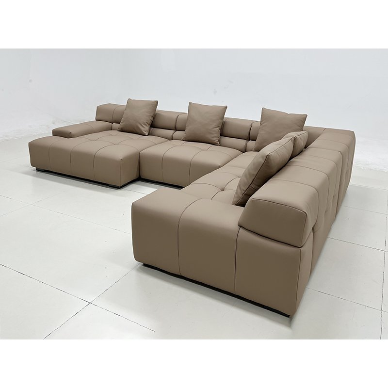 Italian Minimalist Fabric Sofa Chaise Longue Corner Combination Living Room Simple Sofa