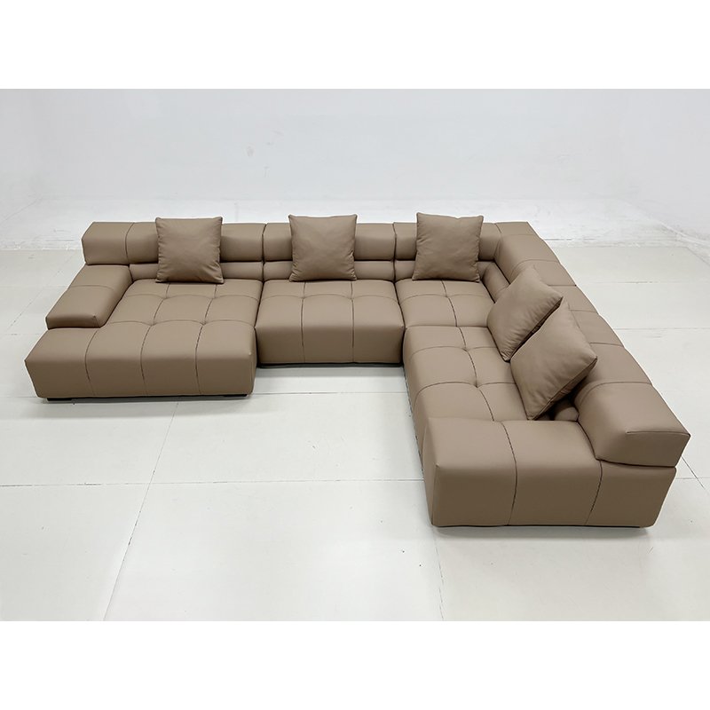 Italian Minimalist Fabric Sofa Chaise Longue Corner Combination Living Room Simple Sofa