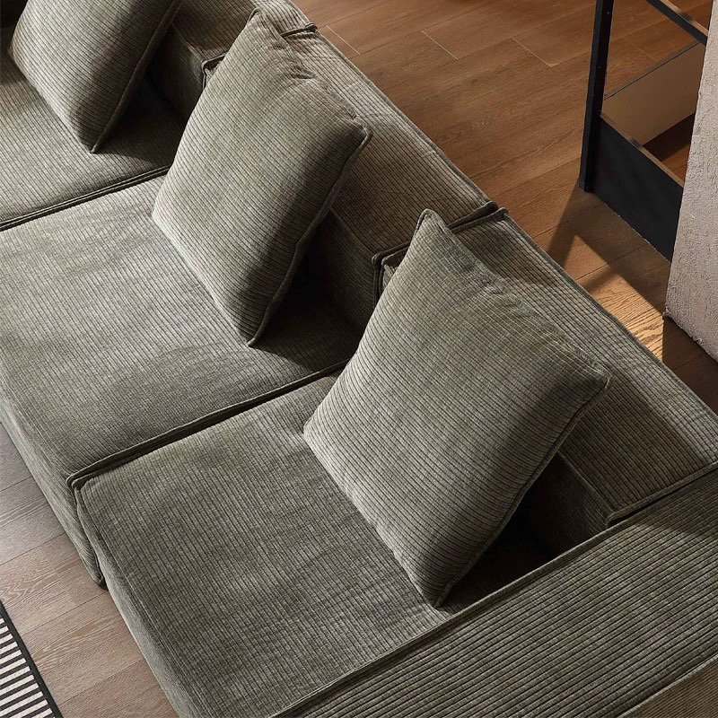 Customize Color Modular Sectional Sofa Set Living Room Vacuum-Sealed Small Packing Volume Fabric Compressed Foam Corner Sofa