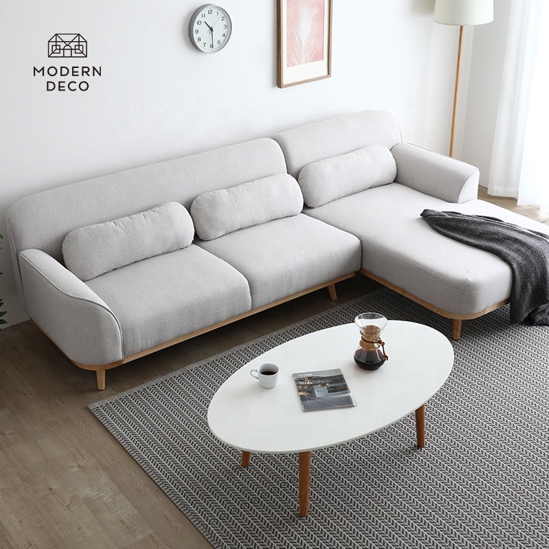 sofa live room couch l shape corner sofa sectional fabric beige design eckcouch ecksofa OEM for well-known brands furniture