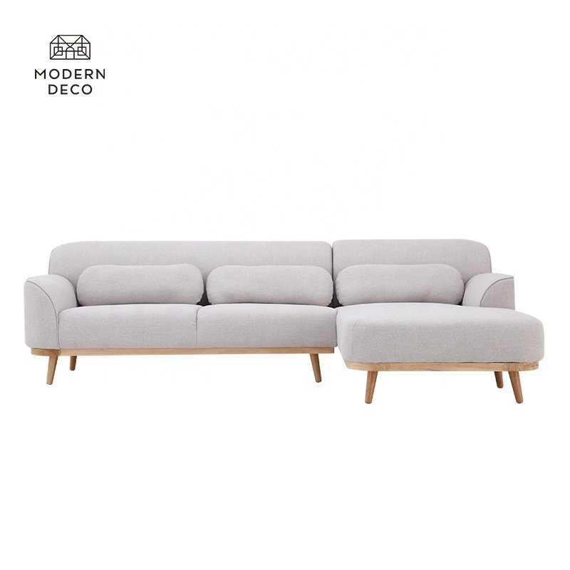 sofa live room couch l shape corner sofa sectional fabric beige design eckcouch ecksofa OEM for well-known brands furniture