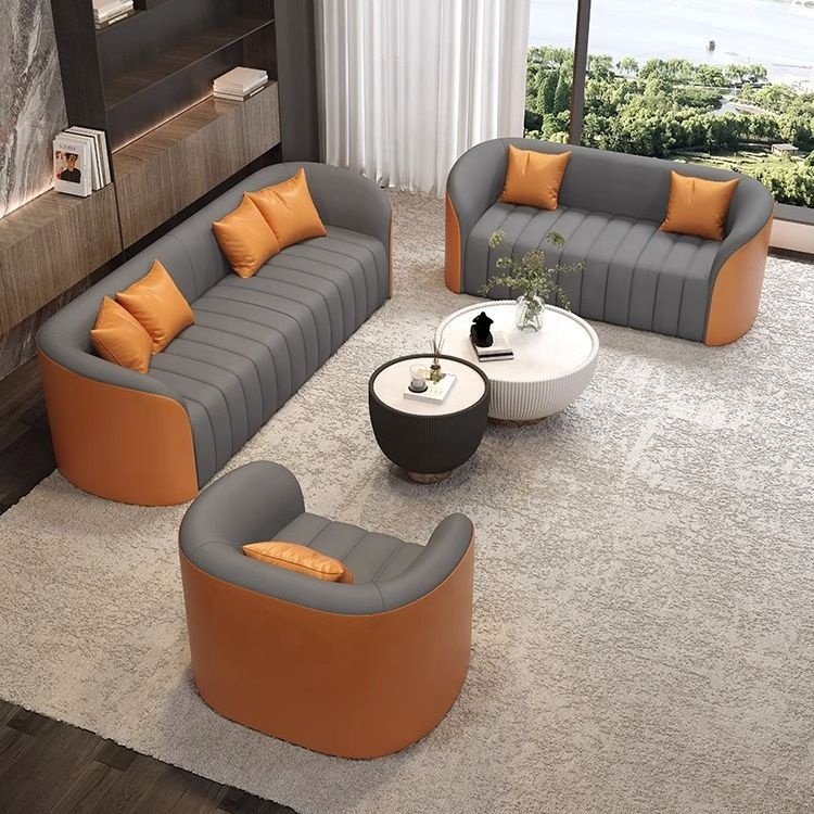 Office Sofa Set in Leather Lounge Reception Waiting room luxury modern living room Sofa for restaurant hotel