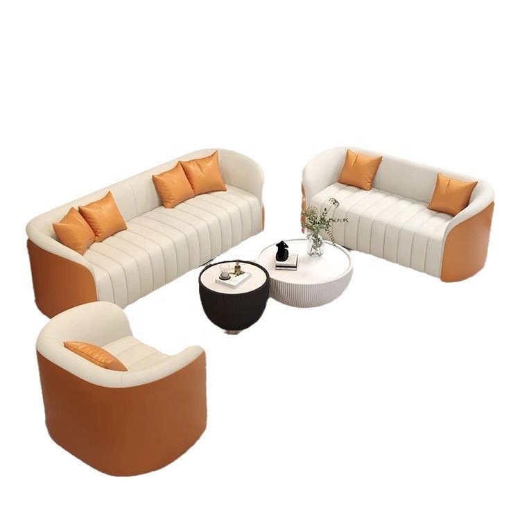 Office Sofa Set in Leather Lounge Reception Waiting room luxury modern living room Sofa for restaurant hotel