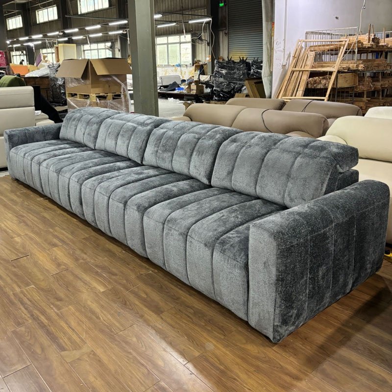 High Quality Luxury Electric Remote Control Sofa Bed Set Living Room Couches with Velvet Upholstery Wood Frame Velvet Cushions