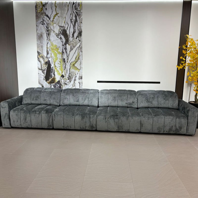 High Quality Luxury Electric Remote Control Sofa Bed Set Living Room Couches with Velvet Upholstery Wood Frame Velvet Cushions