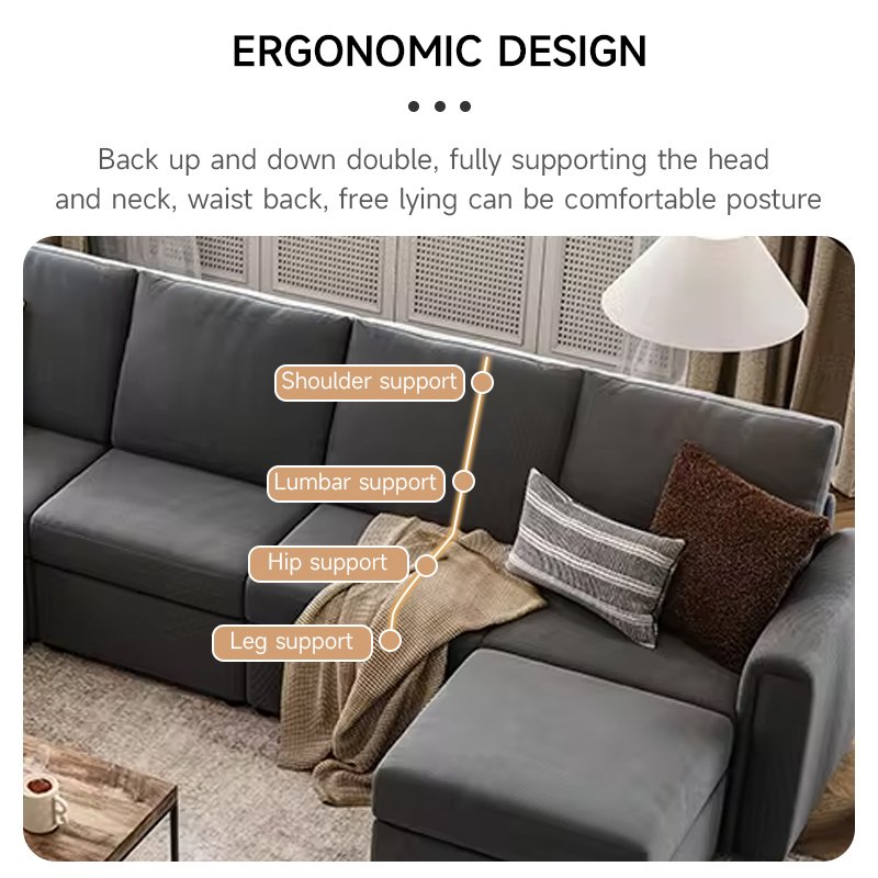 U Shaped couch minimalist couches living room sofa modular cloud sectional modern set leisure fabric sectional sofa