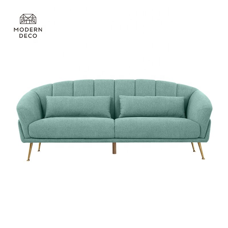 curved sofa living room modern design beige cream ivory white green pink velvet fabric curved boucle sofa