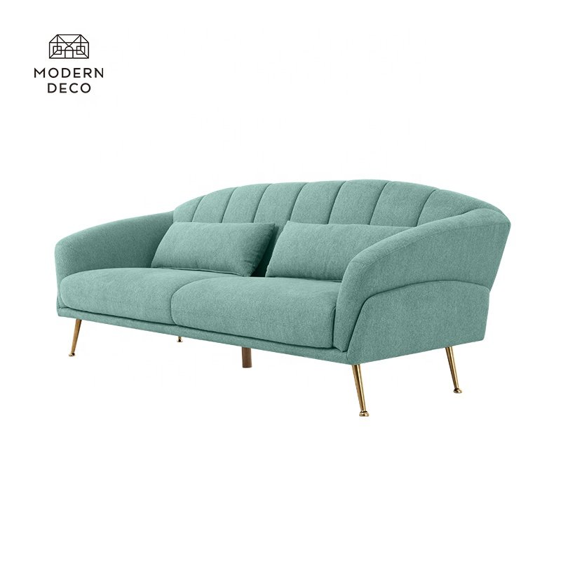 curved sofa living room modern design beige cream ivory white green pink velvet fabric curved boucle sofa