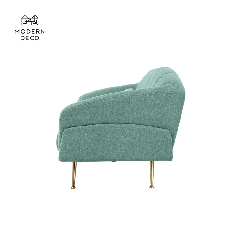 curved sofa living room modern design beige cream ivory white green pink velvet fabric curved boucle sofa