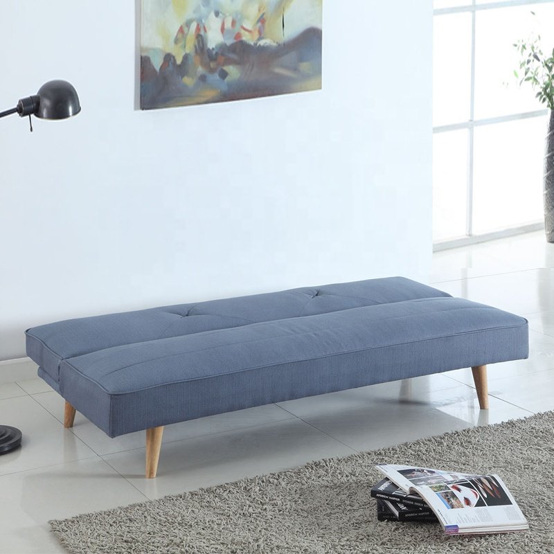 Modern style Wood Office Sofa Apartment Home Use folding sofa bed Linen Fabric Sofa Multi-functional Comfortable