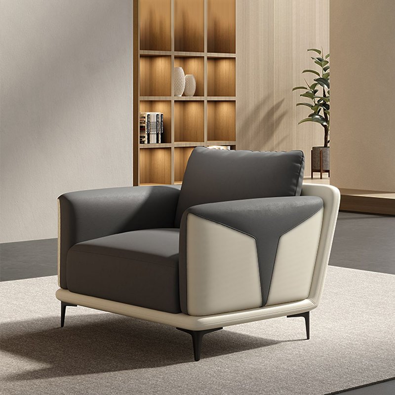 Luxury office sofa grey and white leather sofa set furniture for office desk furniture