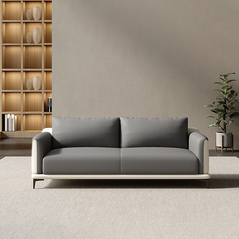 Luxury office sofa grey and white leather sofa set furniture for office desk furniture