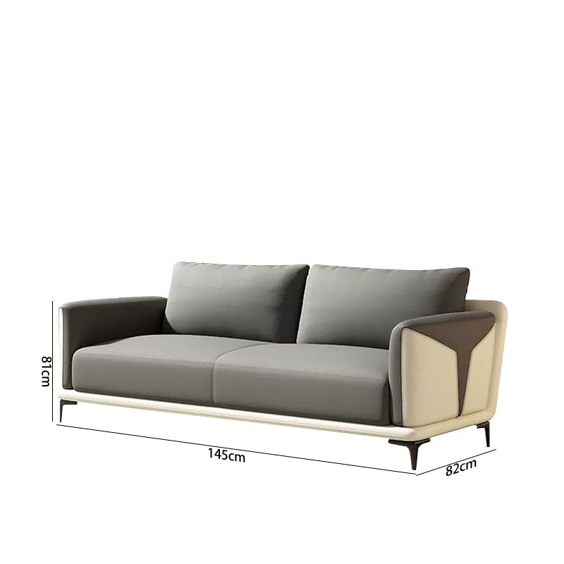 Luxury office sofa grey and white leather sofa set furniture for office desk furniture