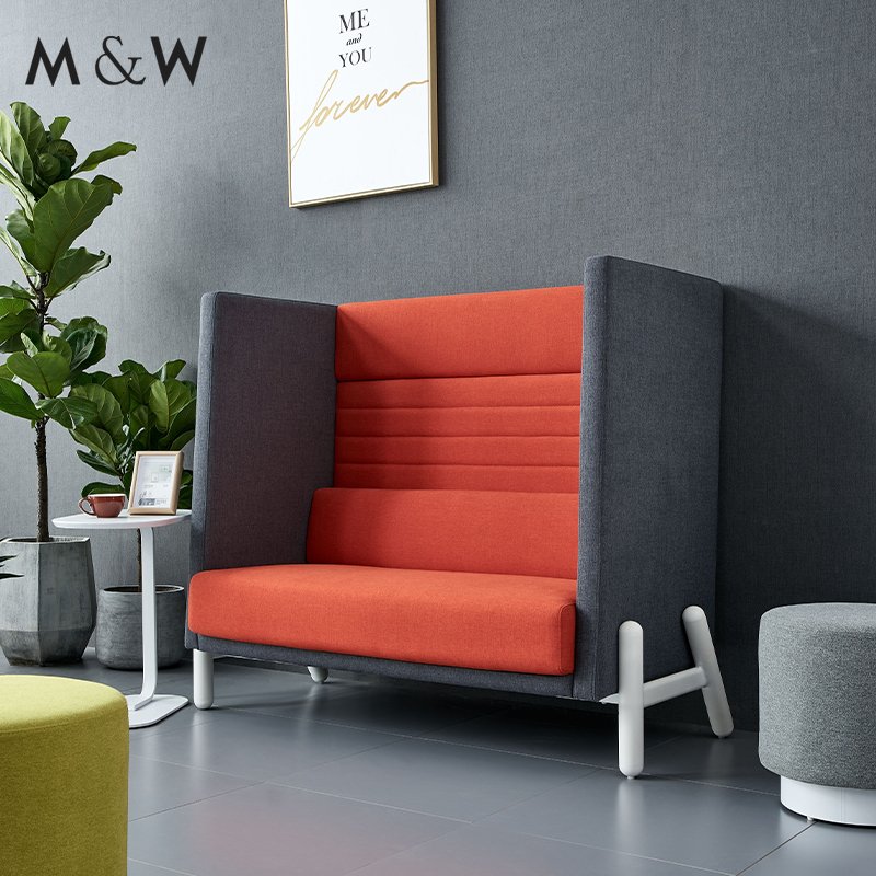 M&W Modern optional material waiting leather office reception lounge sofa set for office