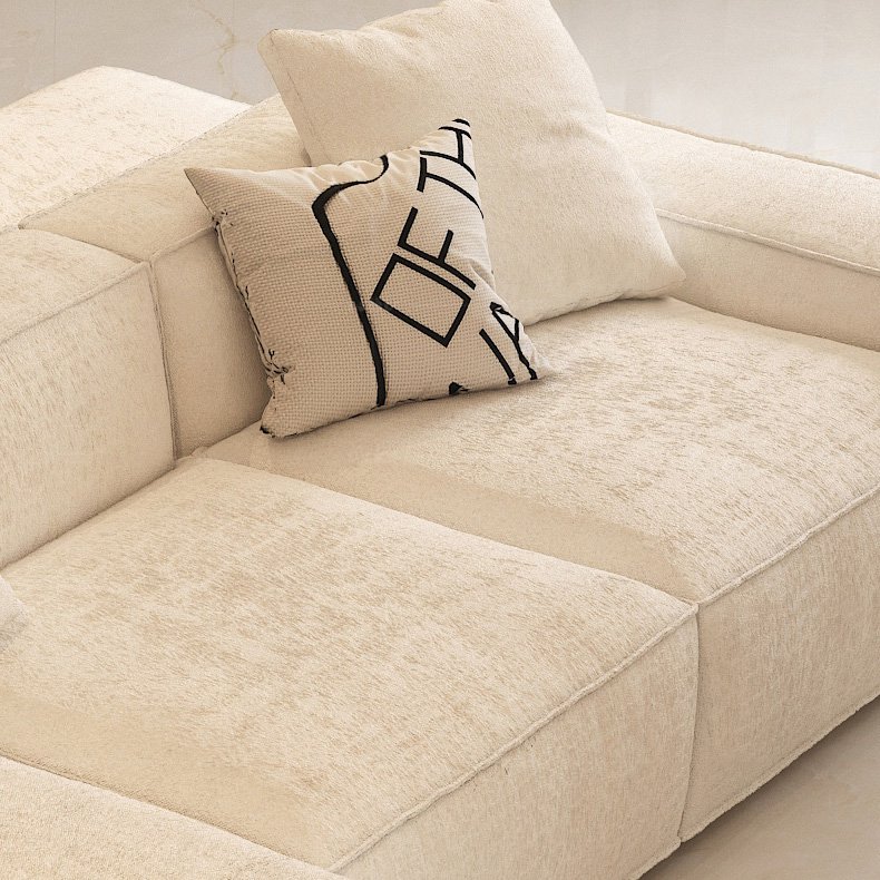 Modern Living Room Furniture Minimalist 7 Seater U Shape Sectional Sofa Simple Style L Shape Fabric Modular Sofas Couch