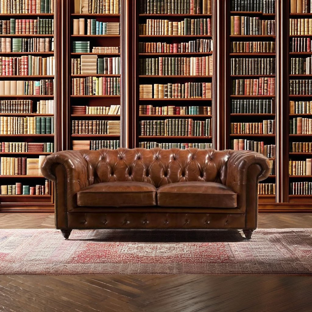 American style chesterfield 3 Seater Living room sofas Antique Leather Design Sofa set furniture For Living Room Furniture Home