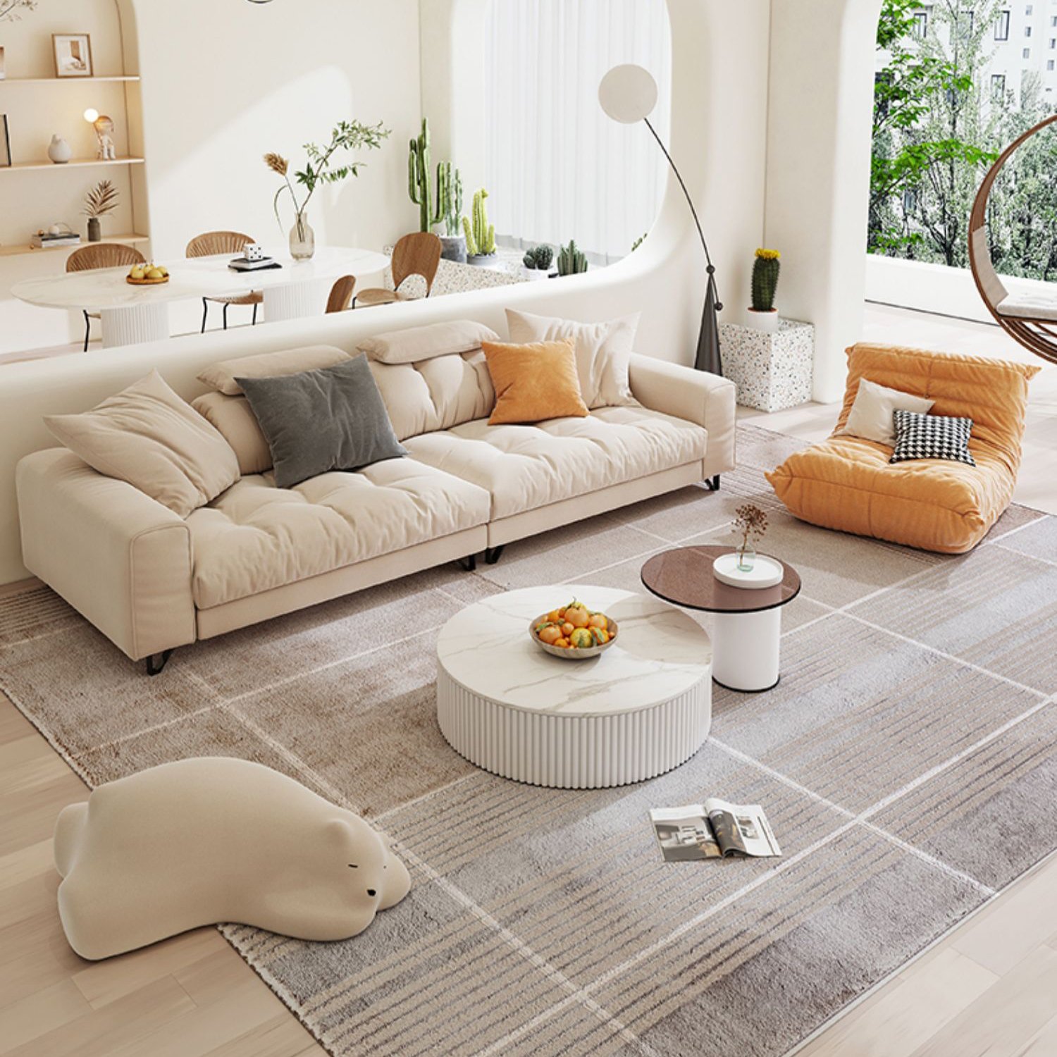 Fashion Luxury Secitonal Home Furniture Living Room Sofa Apartment Bedroom High End Three Seat Couch Sets