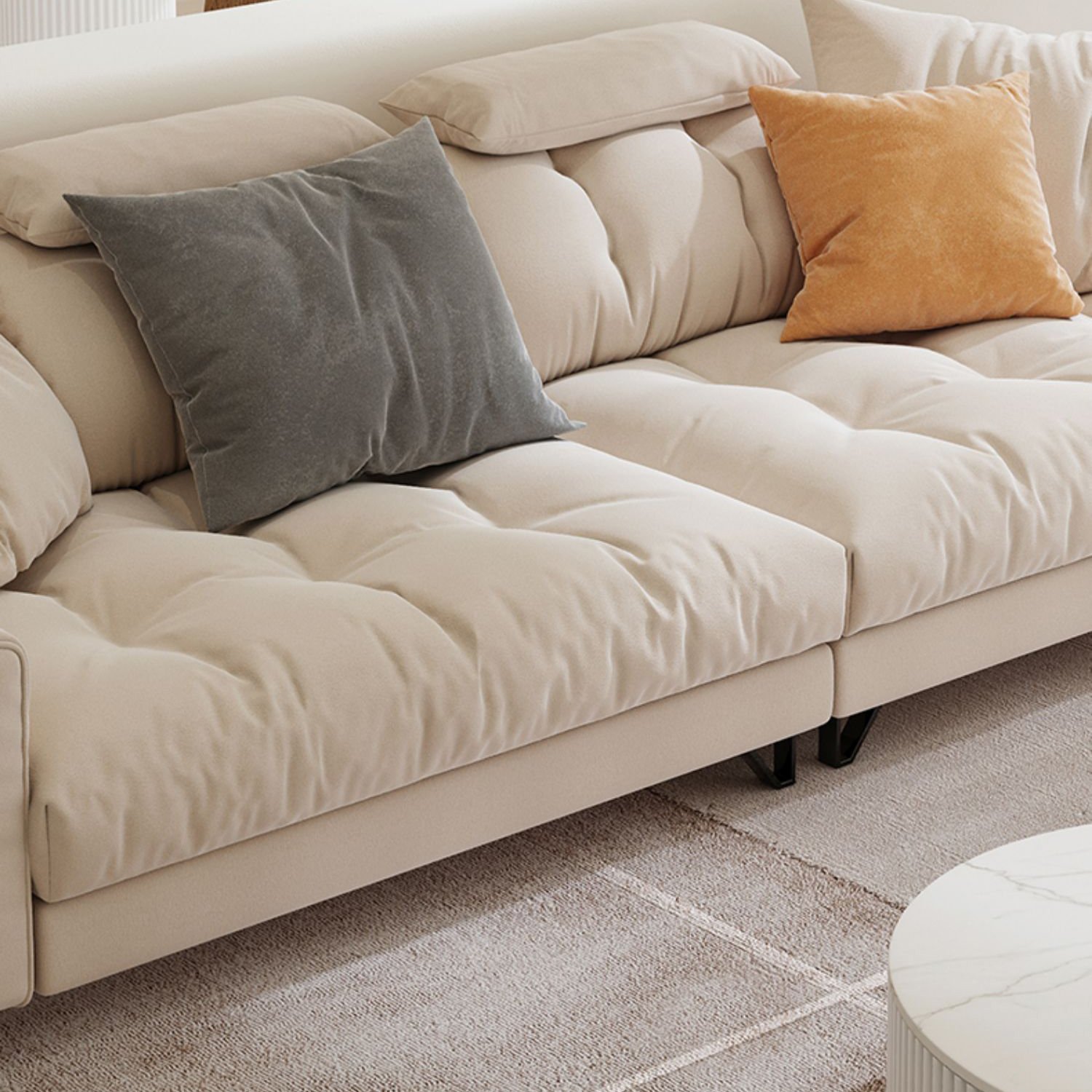 Fashion Luxury Secitonal Home Furniture Living Room Sofa Apartment Bedroom High End Three Seat Couch Sets