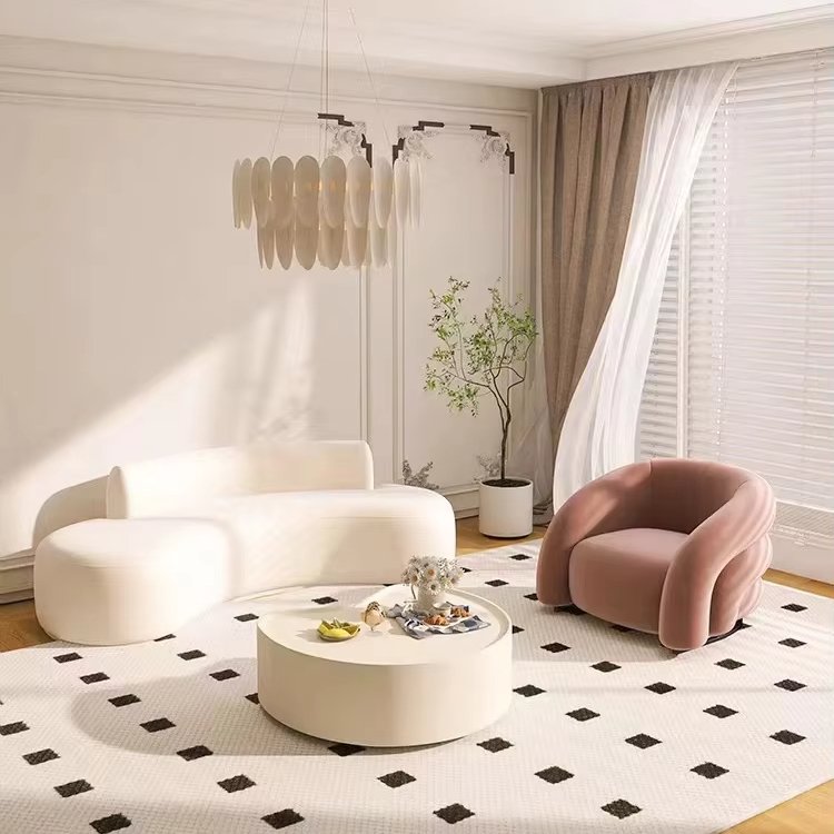 Nordic Chic Modern Modular Fabric Furniture Chic European Style Tufted Velvet Lounge Sofas for Living Room Dining Vogue Couch