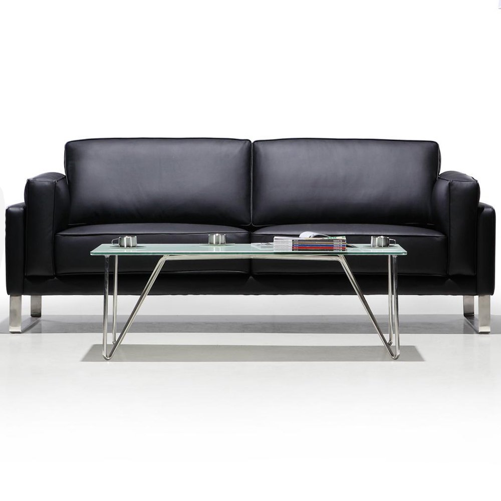 Commercial Furniture Modern Recliner Reception Sectional Executive Genuine Leather Sofa Set
