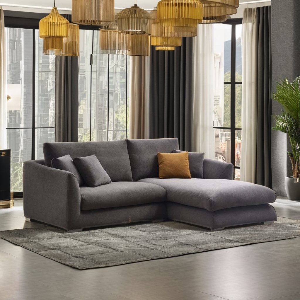 New Furniture L Shape Couch Lounge Sectionals Sofa Modern Luxury Feather Modular Living Room Sofa