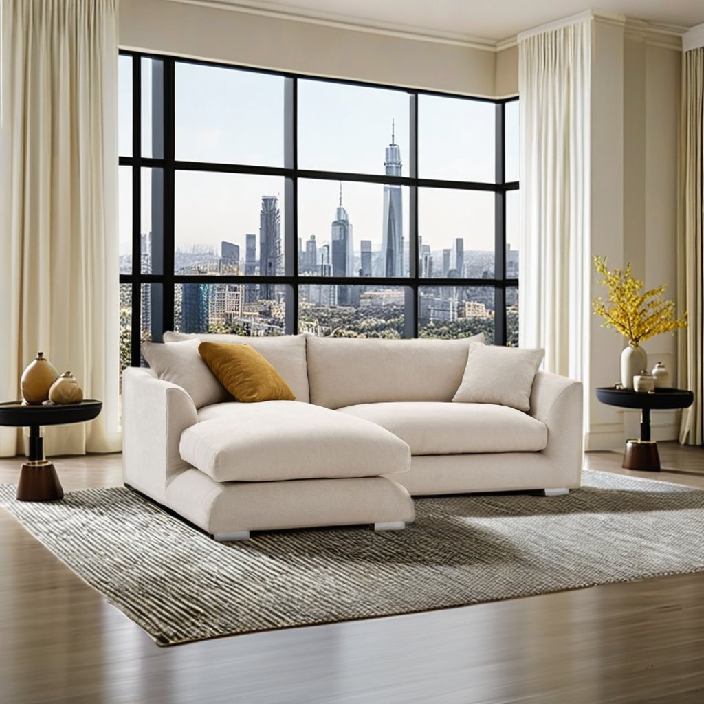 New Furniture L Shape Couch Lounge Sectionals Sofa Modern Luxury Feather Modular Living Room Sofa