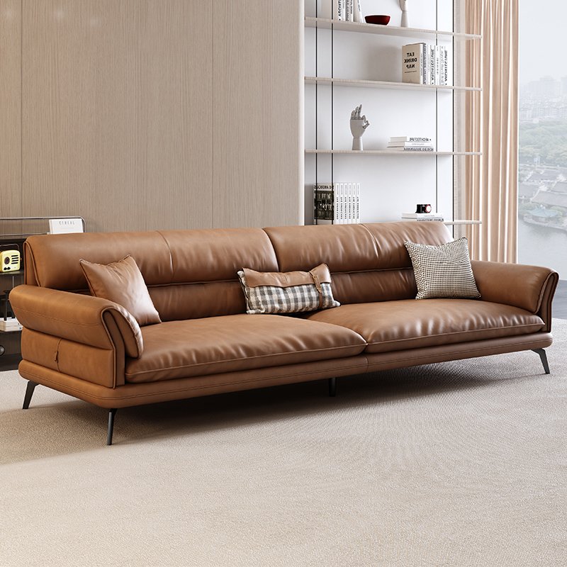 Leather office sofa business three person seat extremely simple modern leisure reception negotiation and reception area sofa