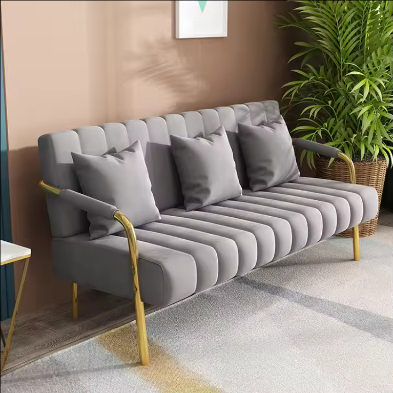 Nordic luxury fabric sofa modern home office bedroom velvet fabric sofa