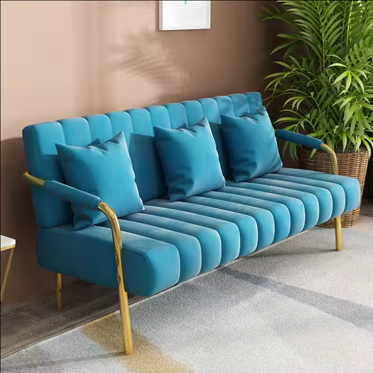 Nordic luxury fabric sofa modern home office bedroom velvet fabric sofa